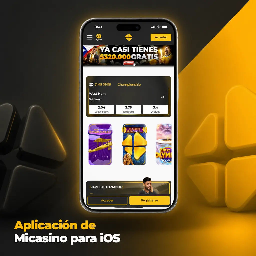 Ícono de acceso directo de Micasino para iOS agregado a la pantalla de inicio de un iPhone