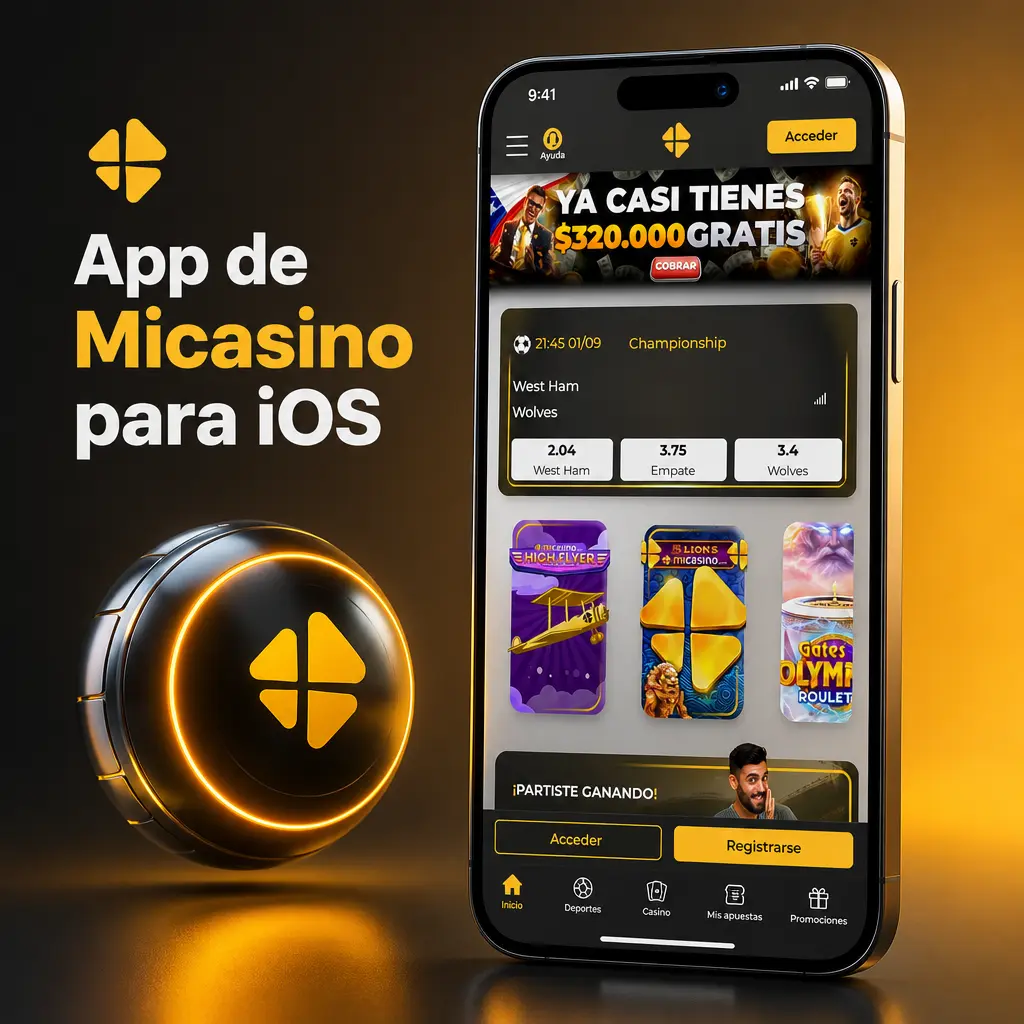App de Micasino para iOS: descarga gratuita, compatible con iPhone 7 o superior y iOS 13.0, optimizada para iPhone y iPad.