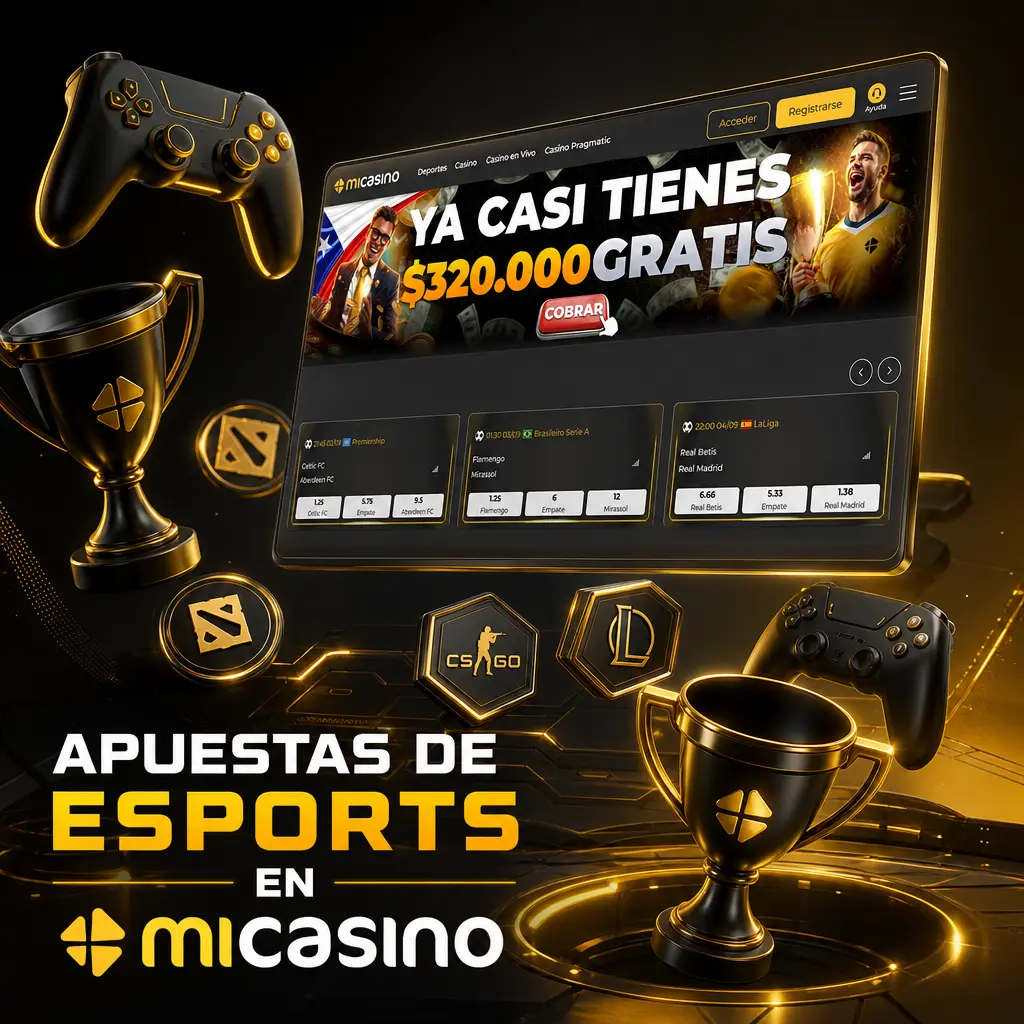 Apuestas de esports en Micasino: mercados en vivo para CS2, League of Legends, Dota 2, Valorant y EA Sports FC