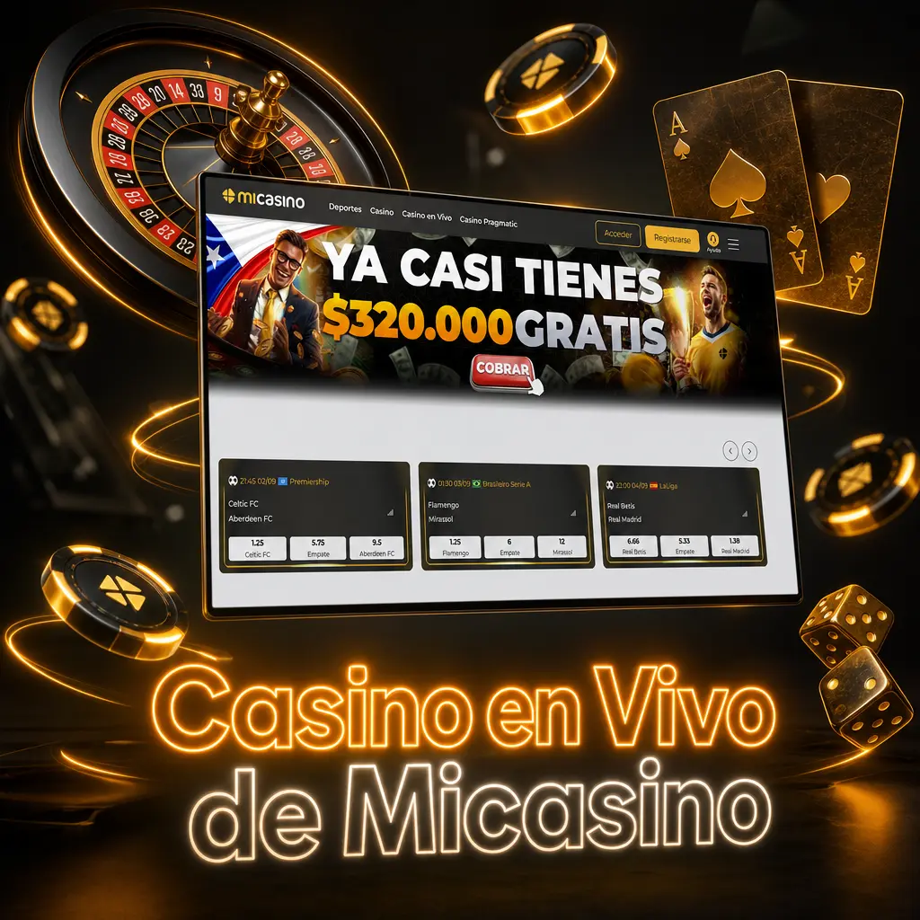 Casino en vivo de Micasino con crupieres reales, chat interactivo y juegos como ruleta, blackjack, baccarat y Crazy Time en HD.
