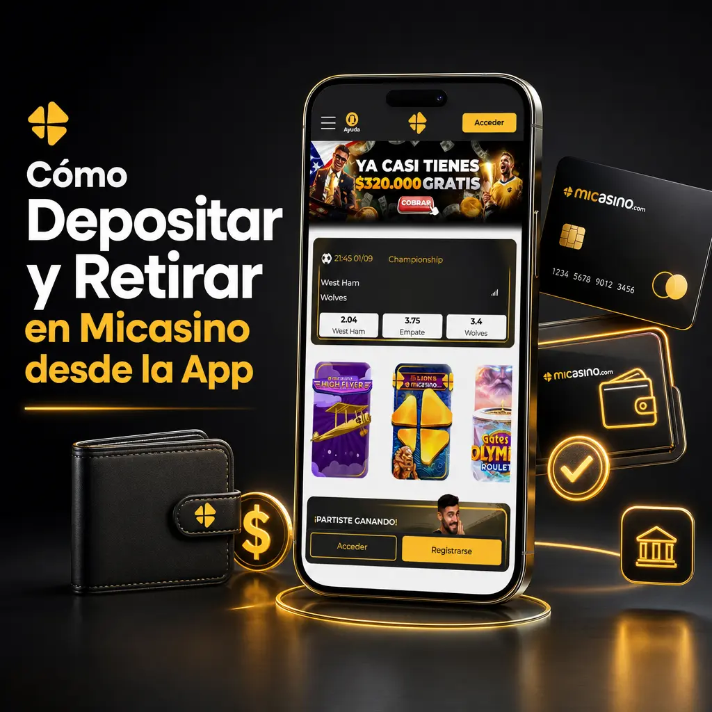 Guía paso a paso para depositar y retirar dinero en Micasino desde la app móvil de forma segura y rápida.