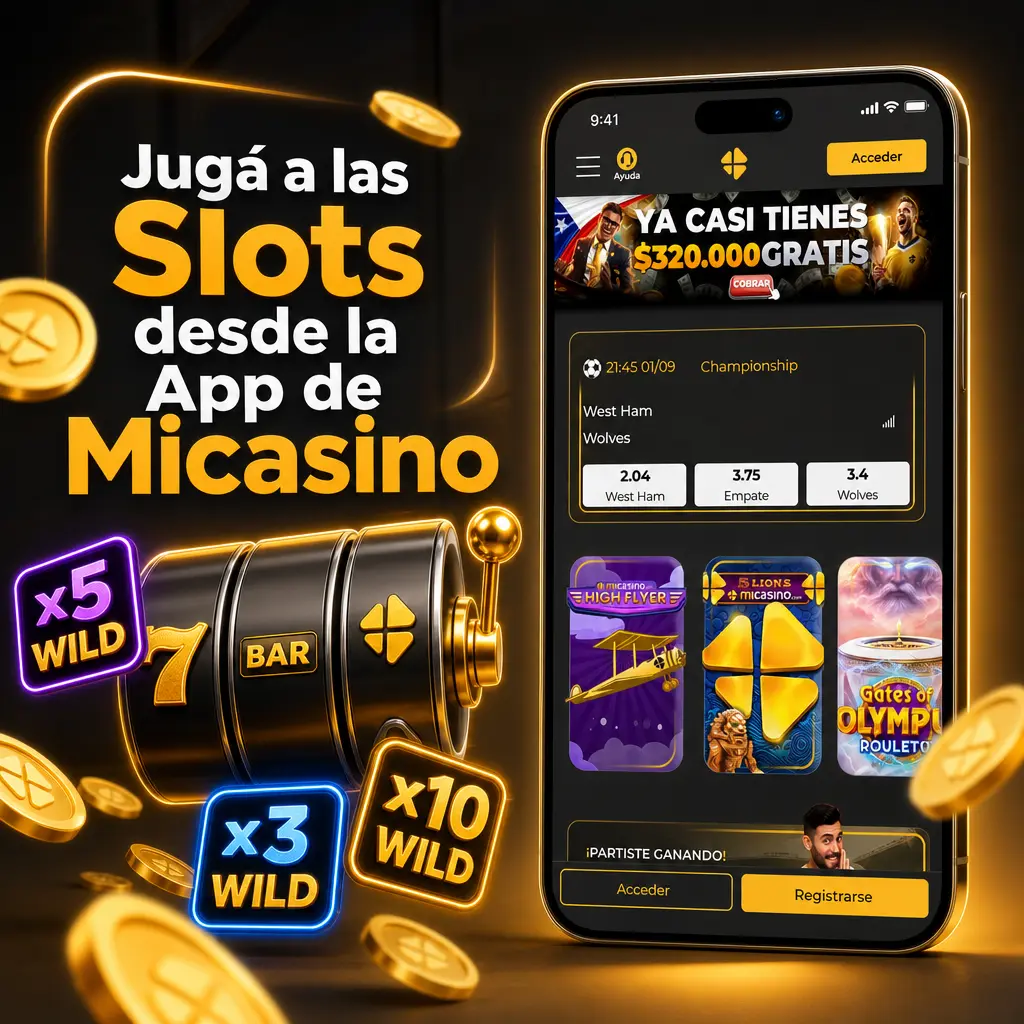 Jugá slots en la app web progresiva de Micasino: 4.500 juegos HTML5, carga rápida y depósitos con Mercado Pago.
