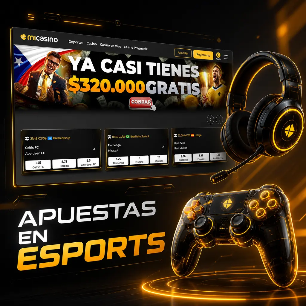 Apuestas en eSports en Micasino: cuotas para CS2, League of Legends, Dota 2, Valorant y Free Fire en torneos internacionales.