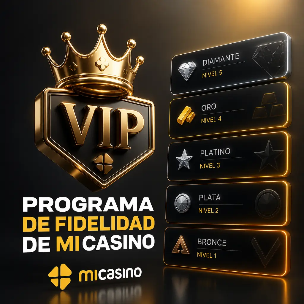 Programa de Fidelidad de Micasino: acumulá puntos por apostar y subí de nivel Bronce a Platino con beneficios exclusivos.