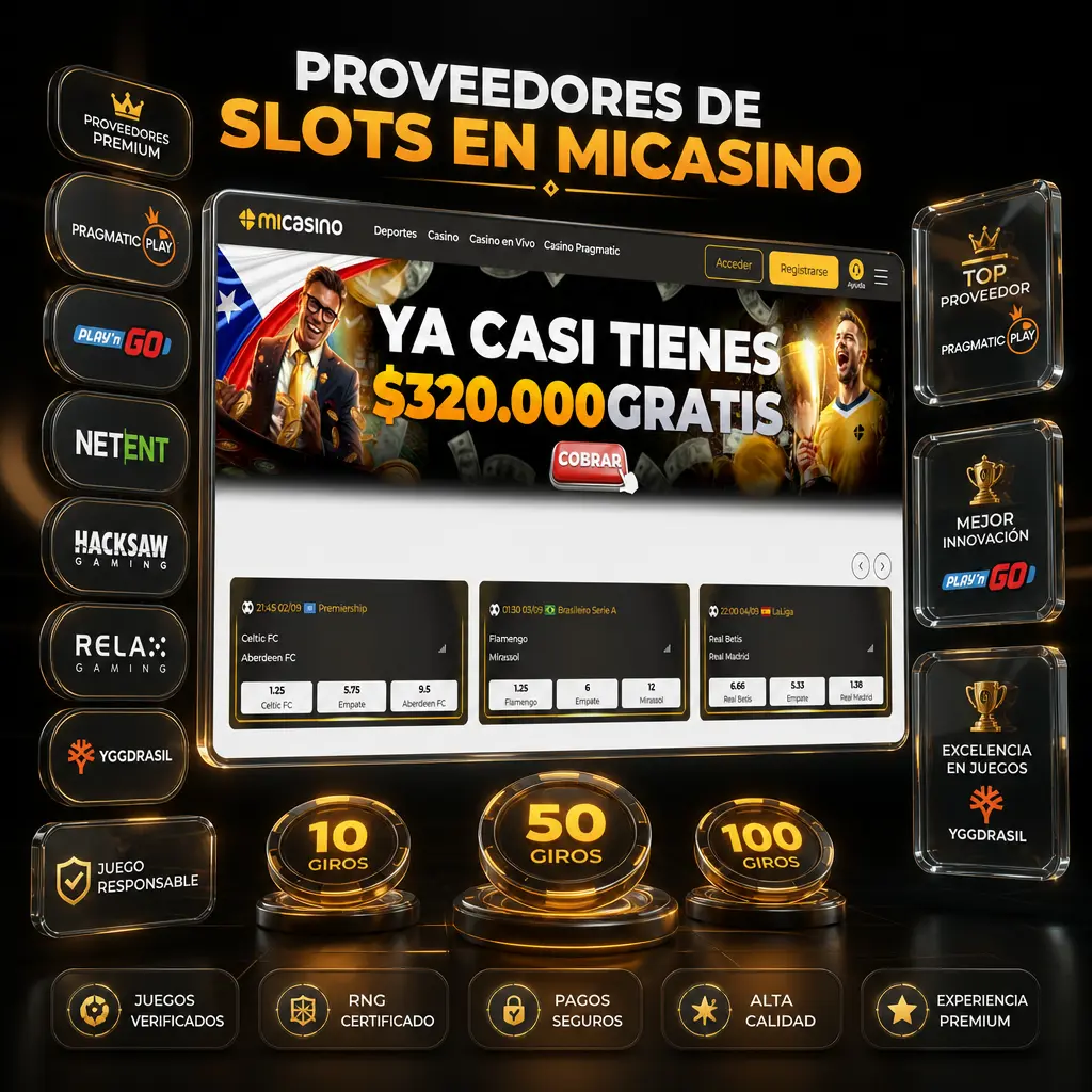 Proveedores de slots en Micasino: Pragmatic Play, Play'n GO, NetEnt, Evolution, Hacksaw Gaming, Relax Gaming y Big Time Gaming.