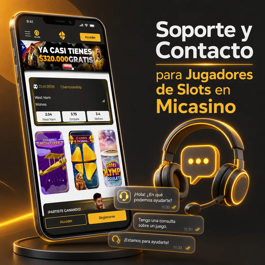Soporte 24/7 en Micasino: chat en vivo, formulario, centro de ayuda y redes sociales para consultas sobre slots y pagos.